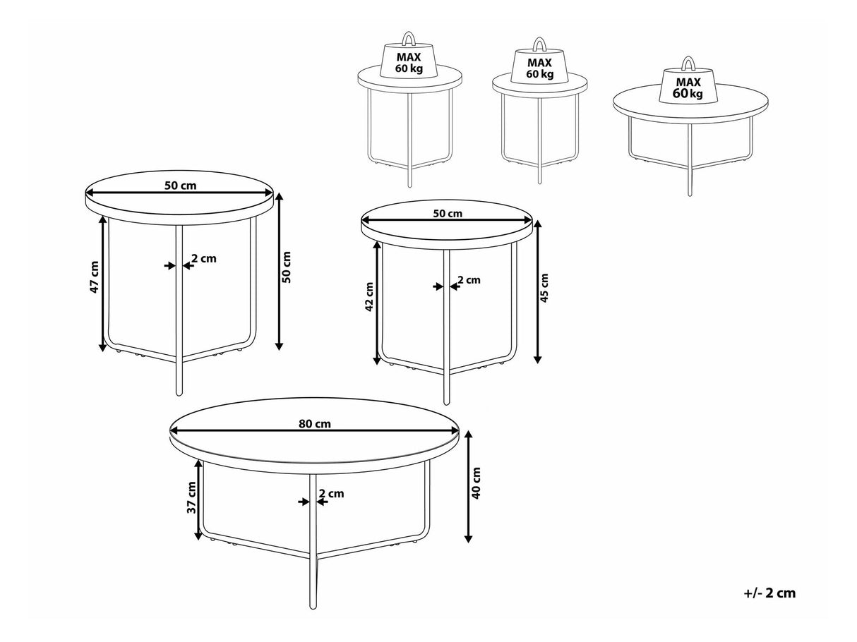 Žurnalinių staliukų komplektas 519641