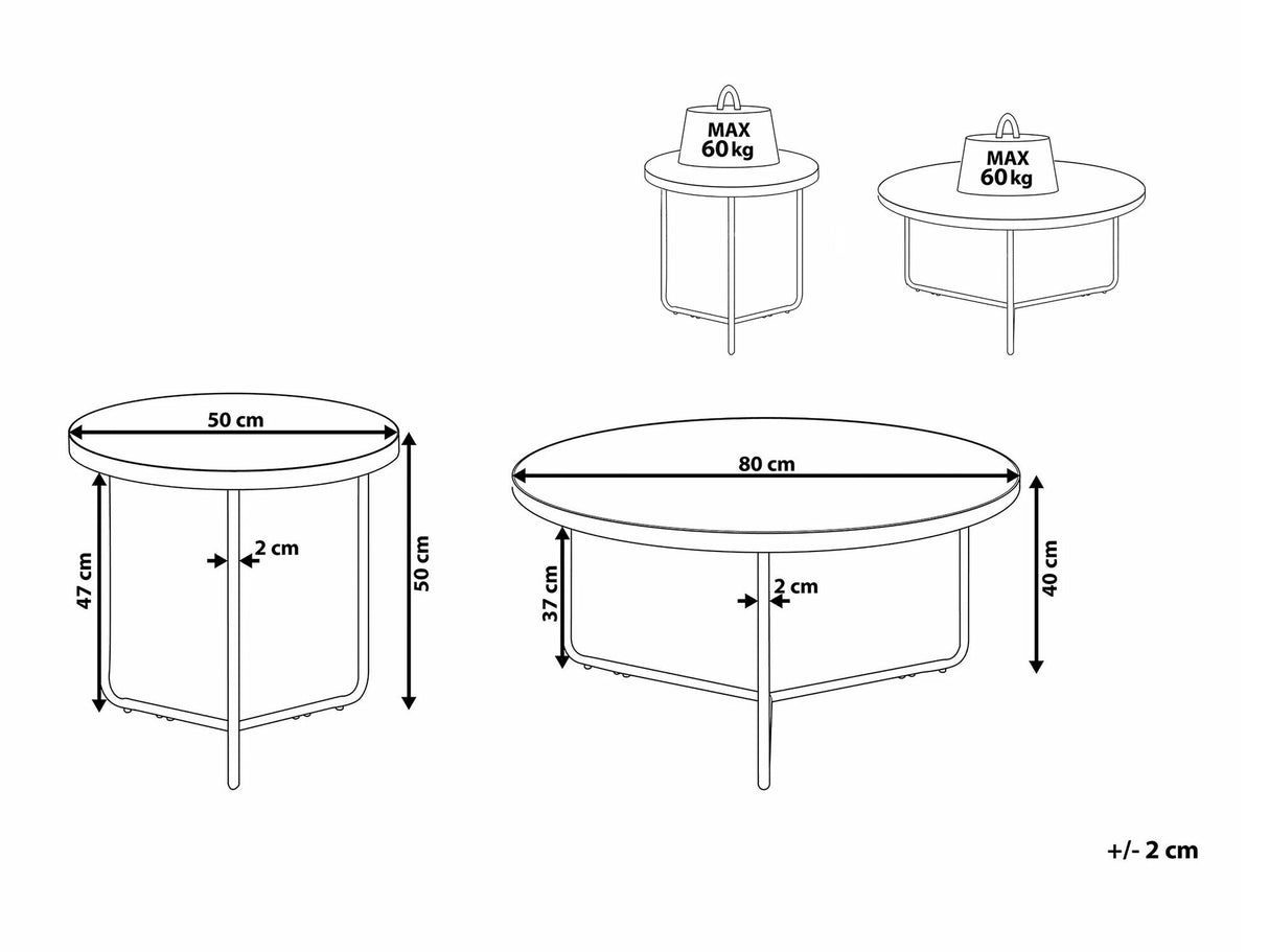 Žurnalinių staliukų komplektas 519635