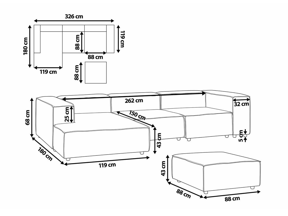 Modulinis minkštas kampas 534956