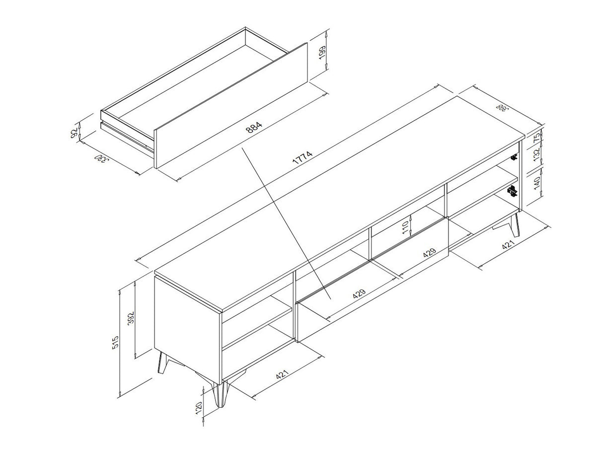 Tv staliukas 537840