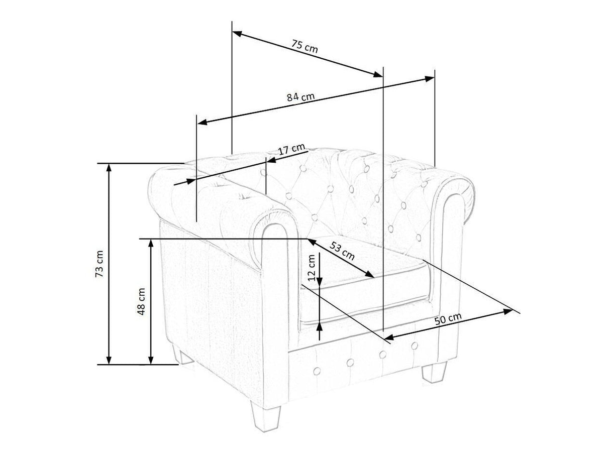 Chesterfield fotelis 475401 3705198