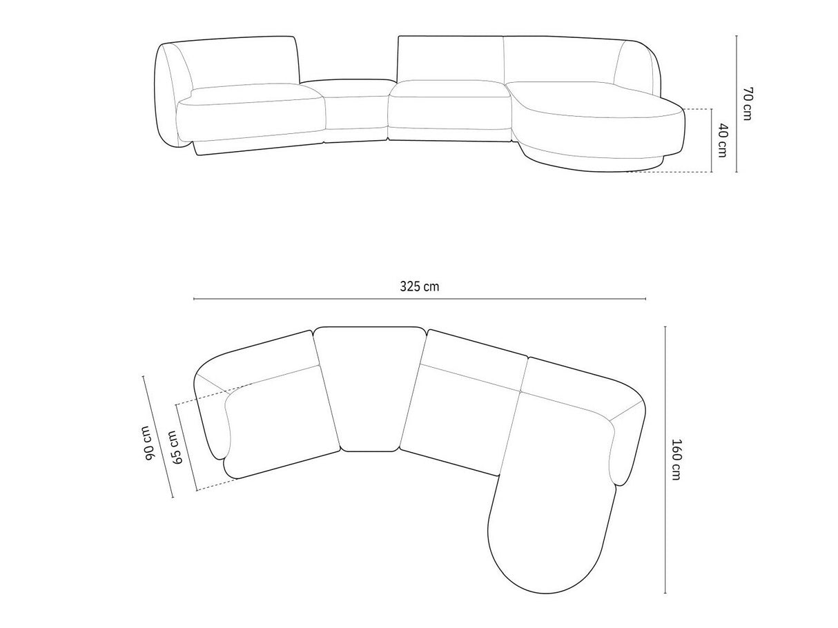 Modulinis minkštas kampas 583498