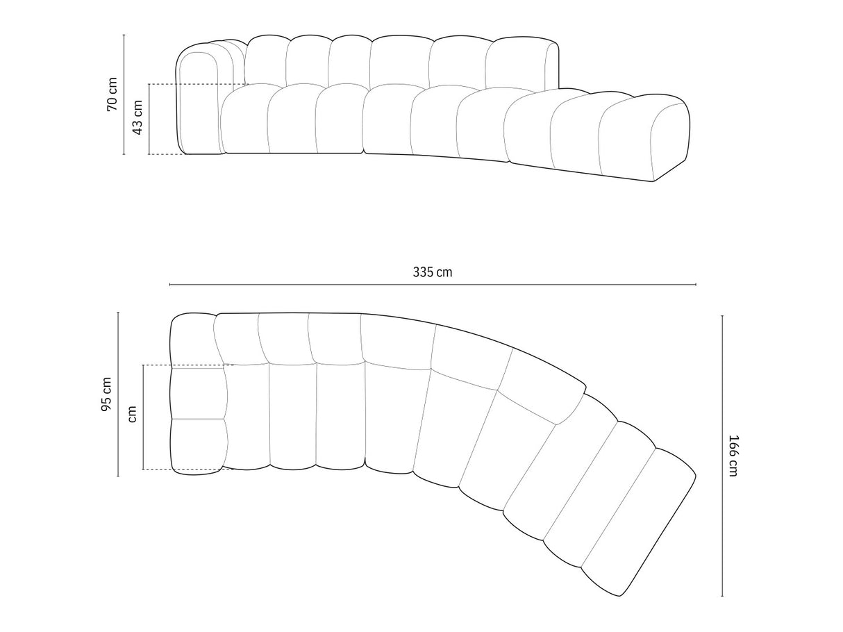 Modulinis minkštas kampas 592648
