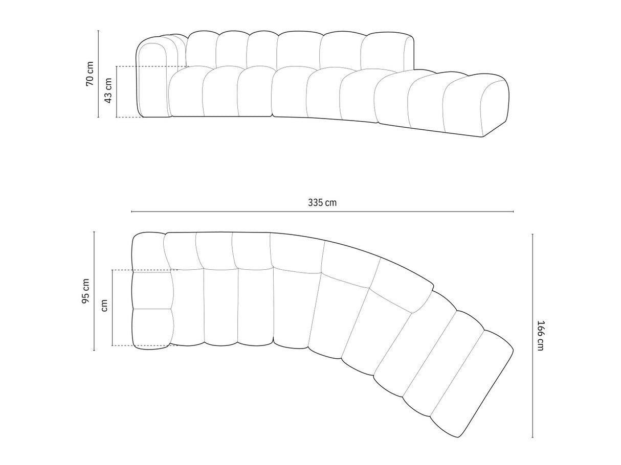 Modulinis minkštas kampas 592648