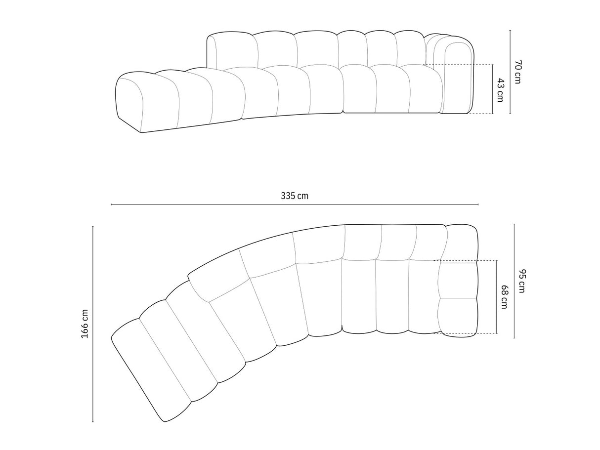 Modulinis minkštas kampas 592648