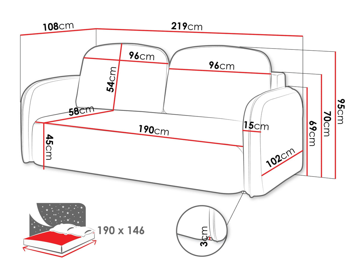 Sofa lova 596140