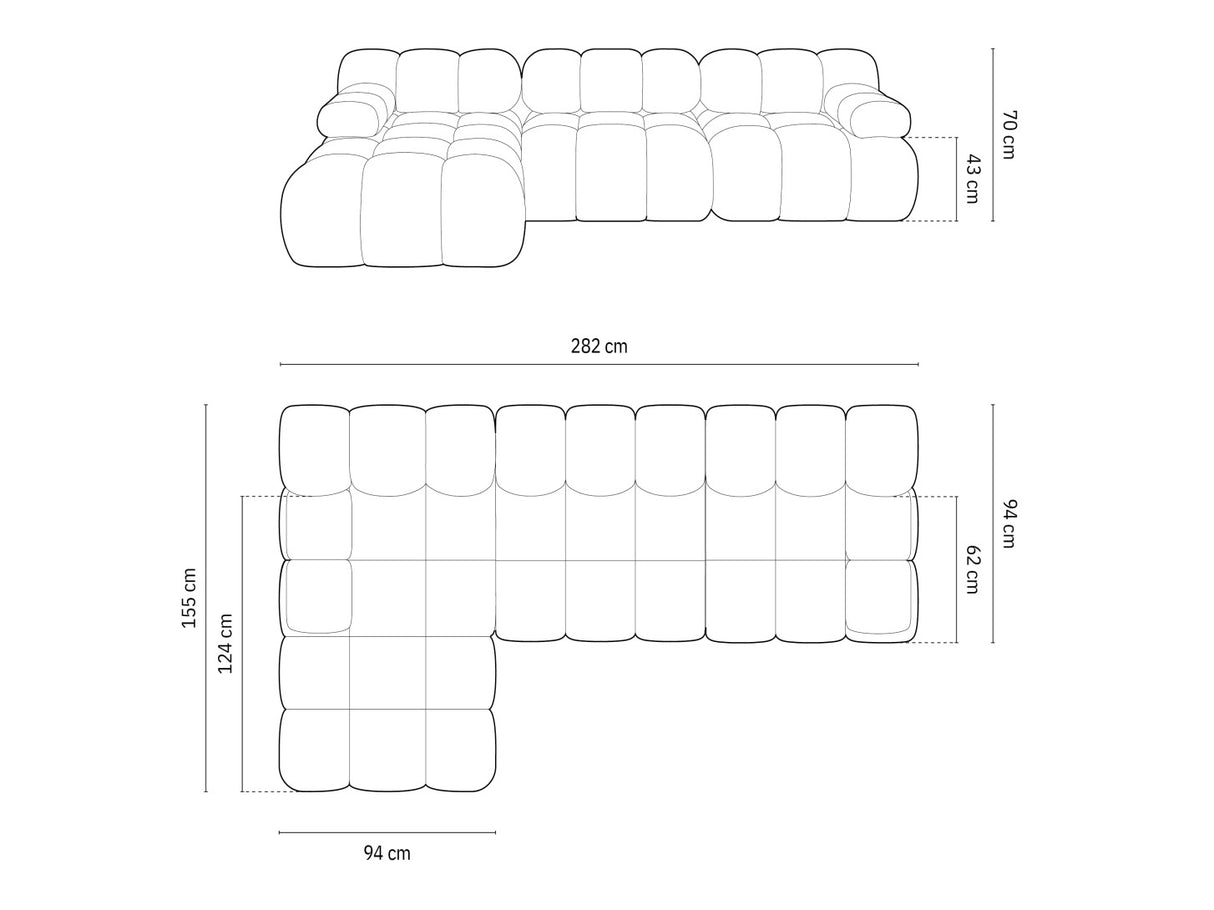 Modulinis minkštas kampas 598801