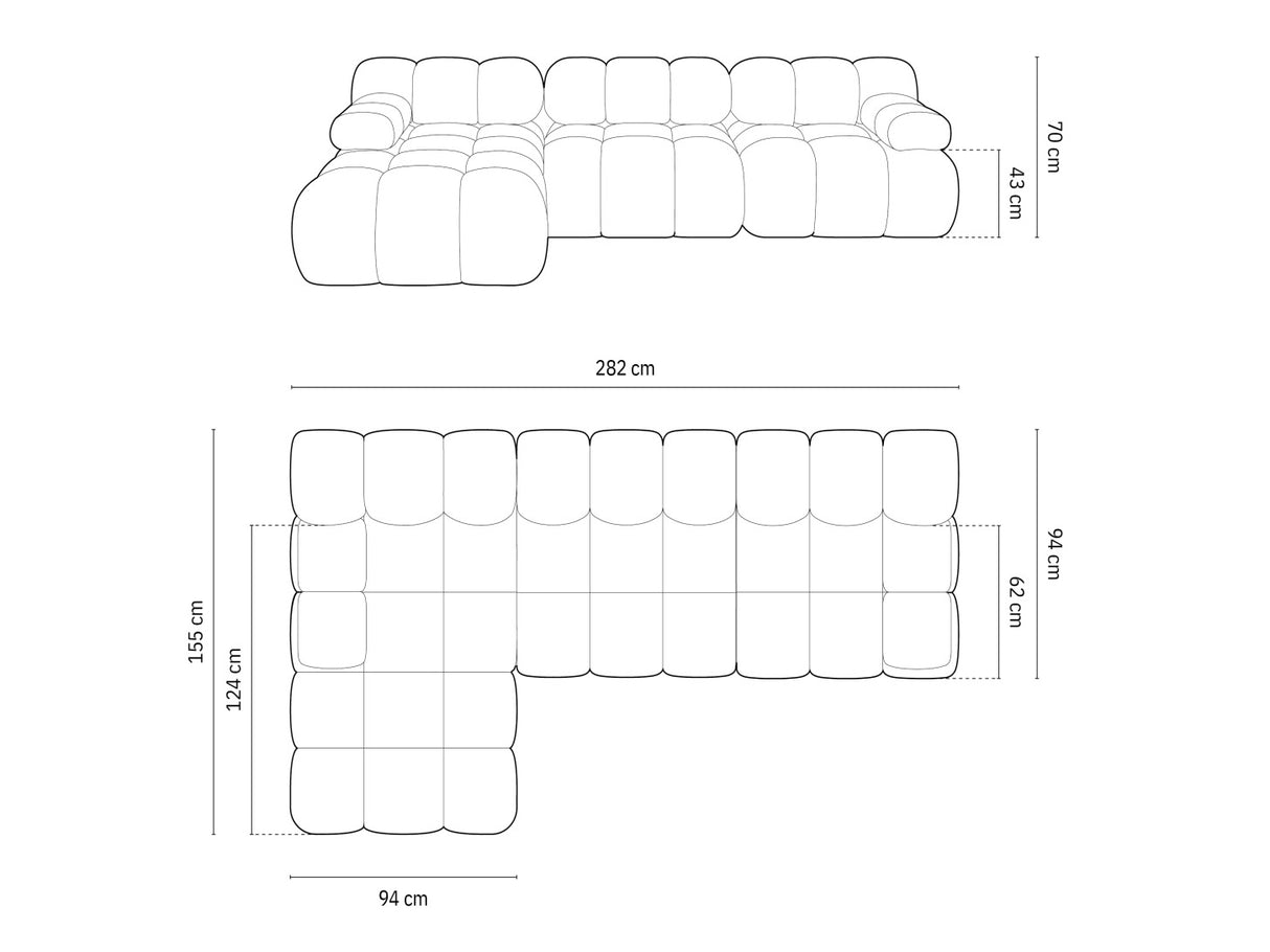 Modulinis minkštas kampas 598801