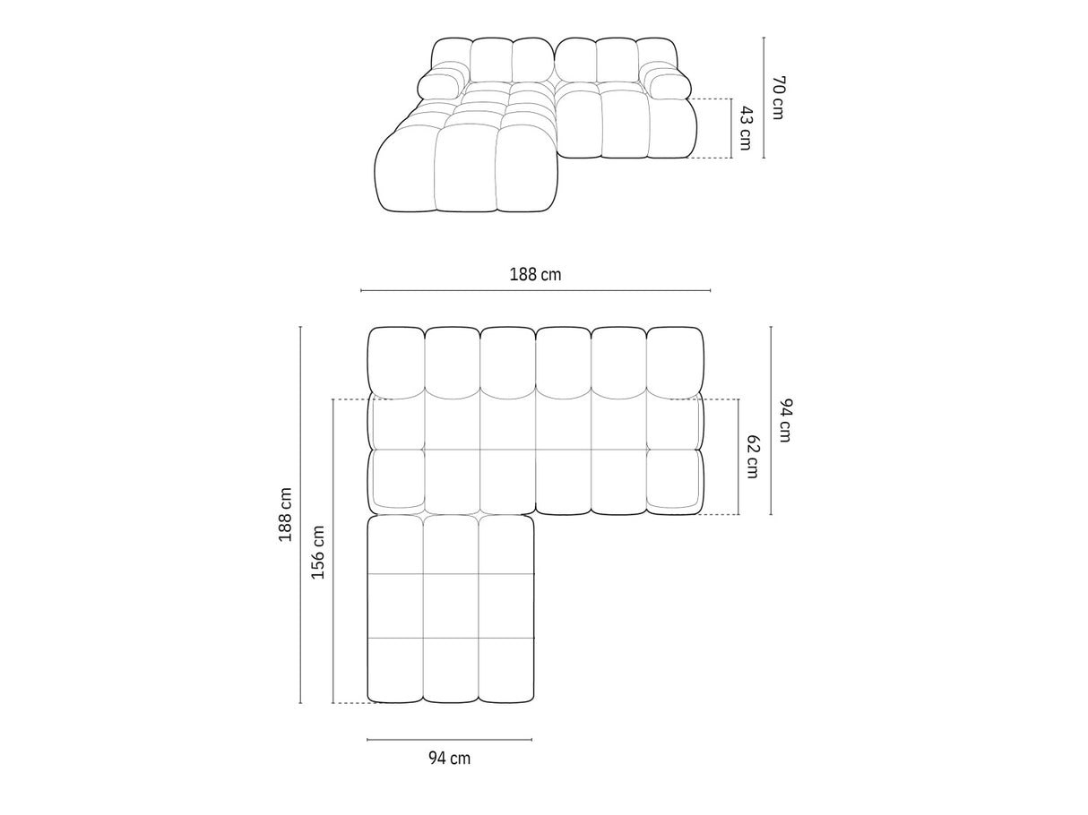 Modulinis minkštas kampas 539980