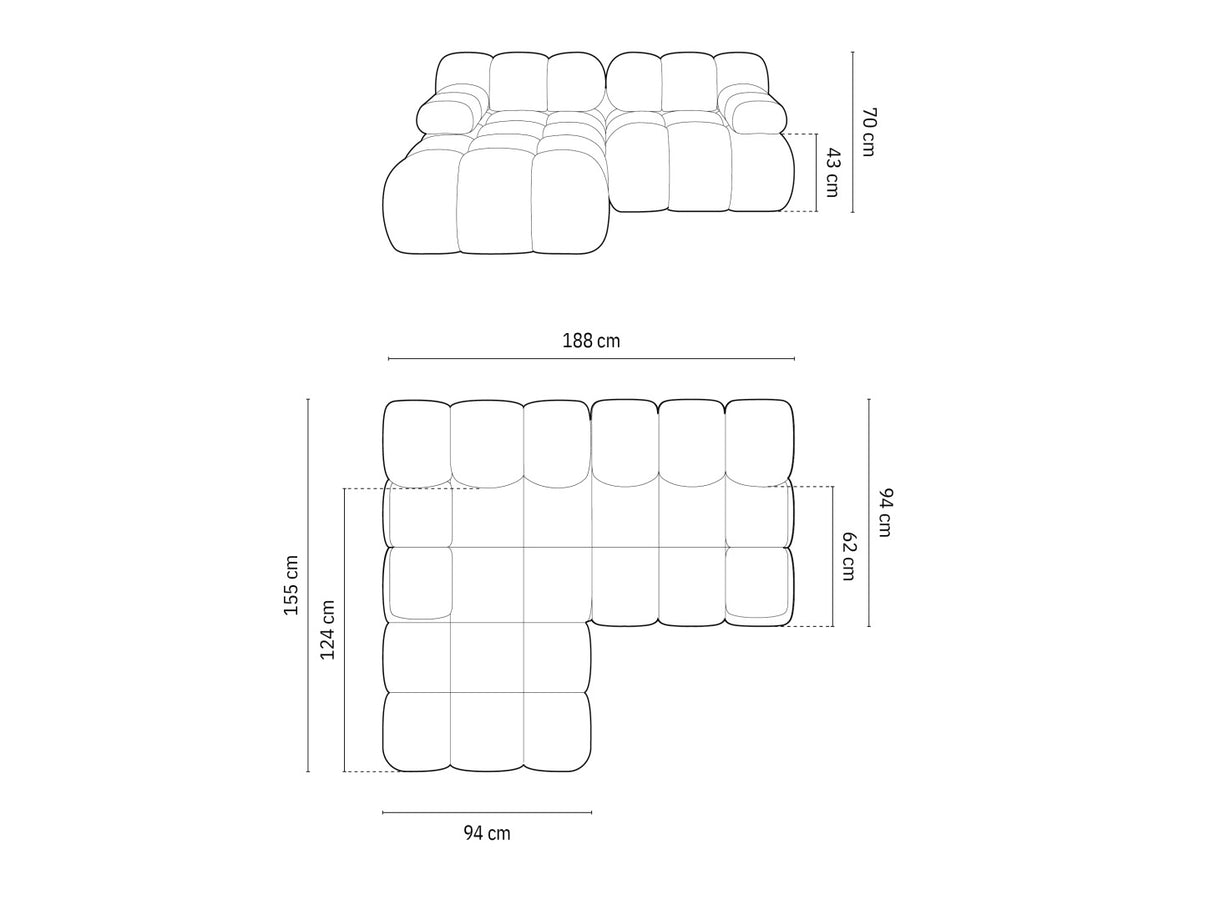 Modulinis minkštas kampas 540290
