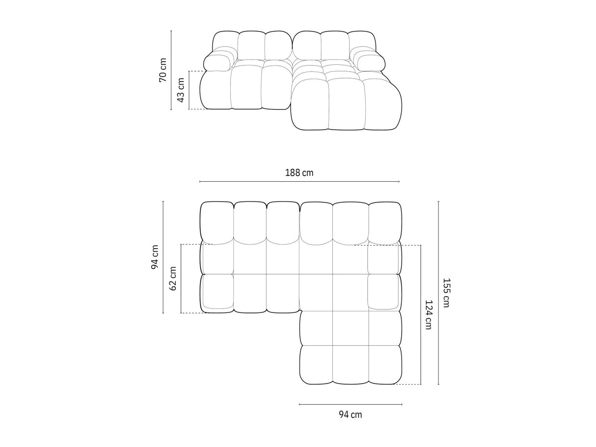 Modulinis minkštas kampas 540290