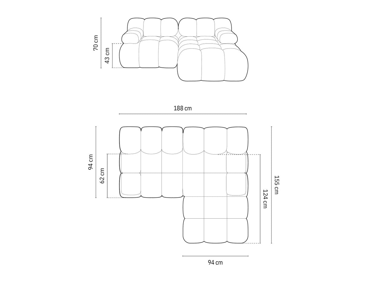 Modulinis minkštas kampas 540290