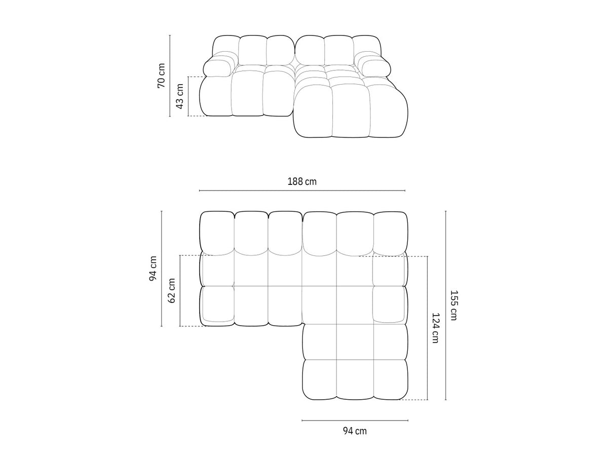 Modulinis minkštas kampas 540290