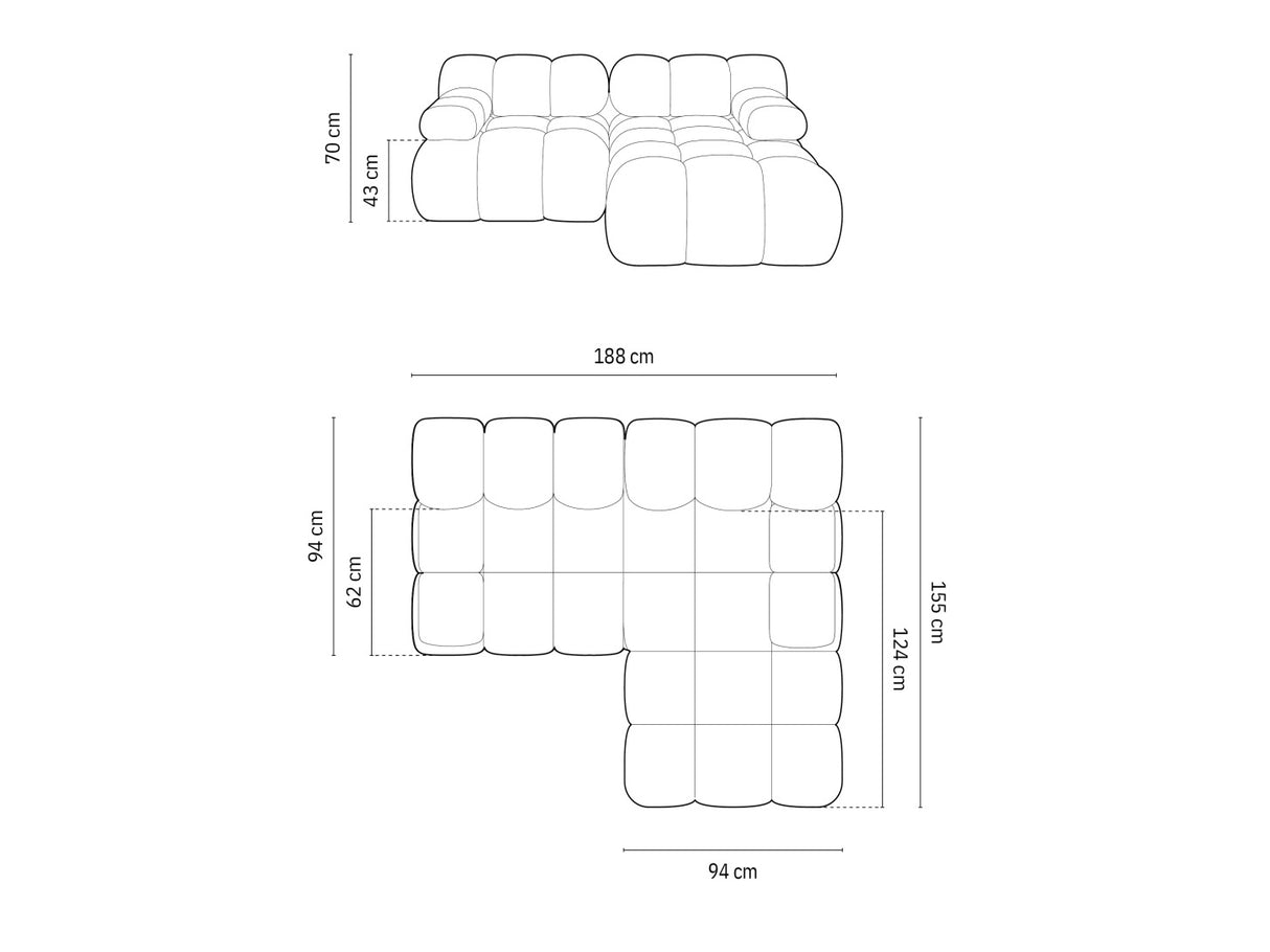 Modulinis minkštas kampas 540290