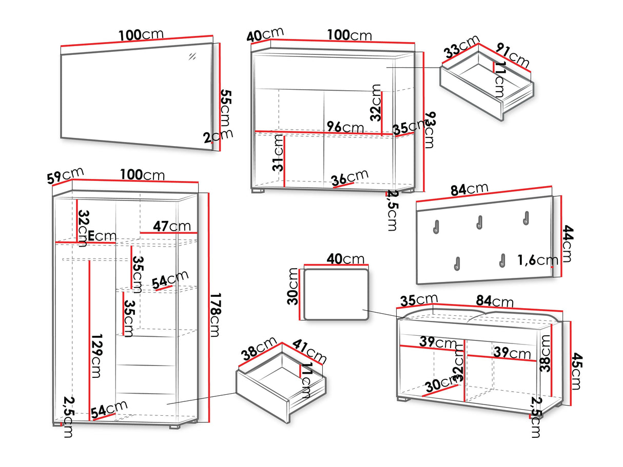Prieškambario komplektas 574222