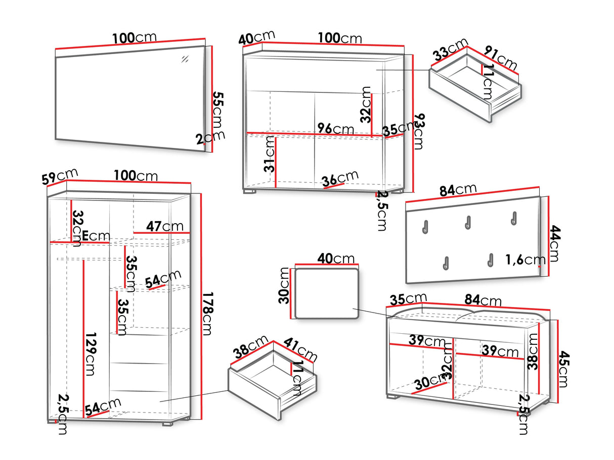 Prieškambario komplektas 574222