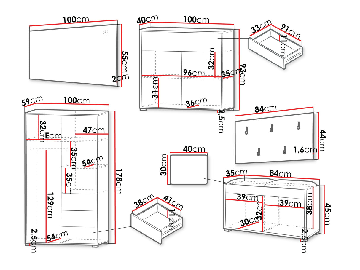Prieškambario komplektas 574222