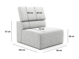 Modulinis fotelis 612958