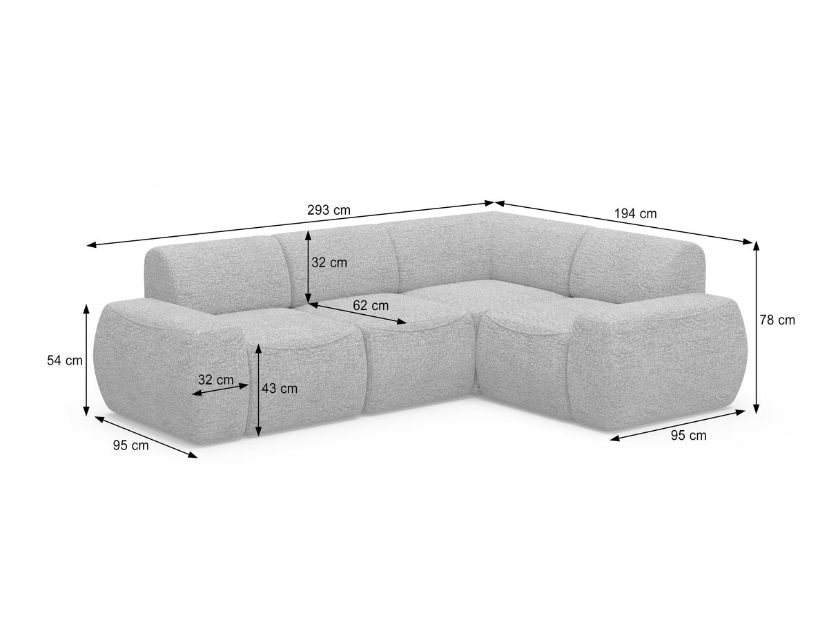 Modulinis minkštas kampas 613257