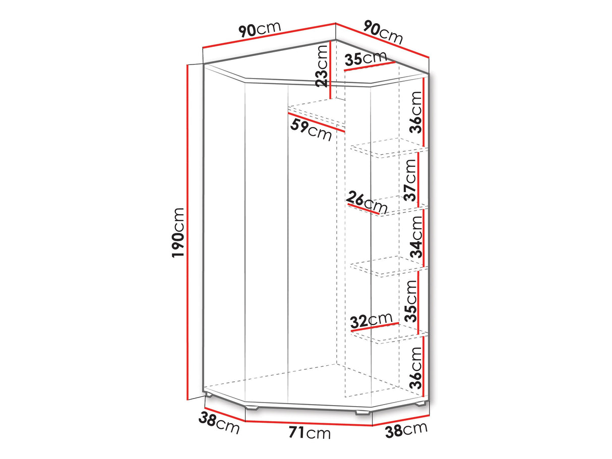 Kampinė spinta 90698 4331784