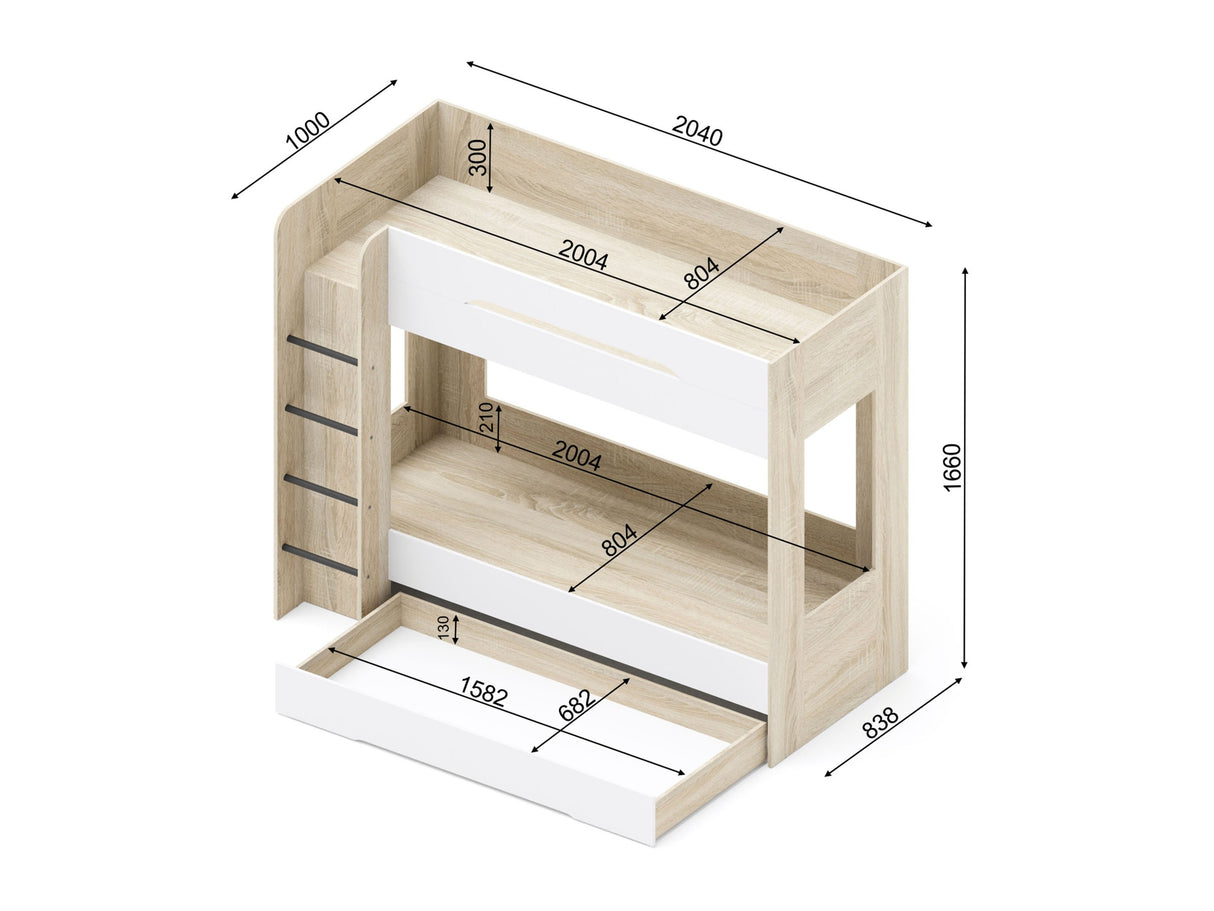 Dviaukštė lova 620750