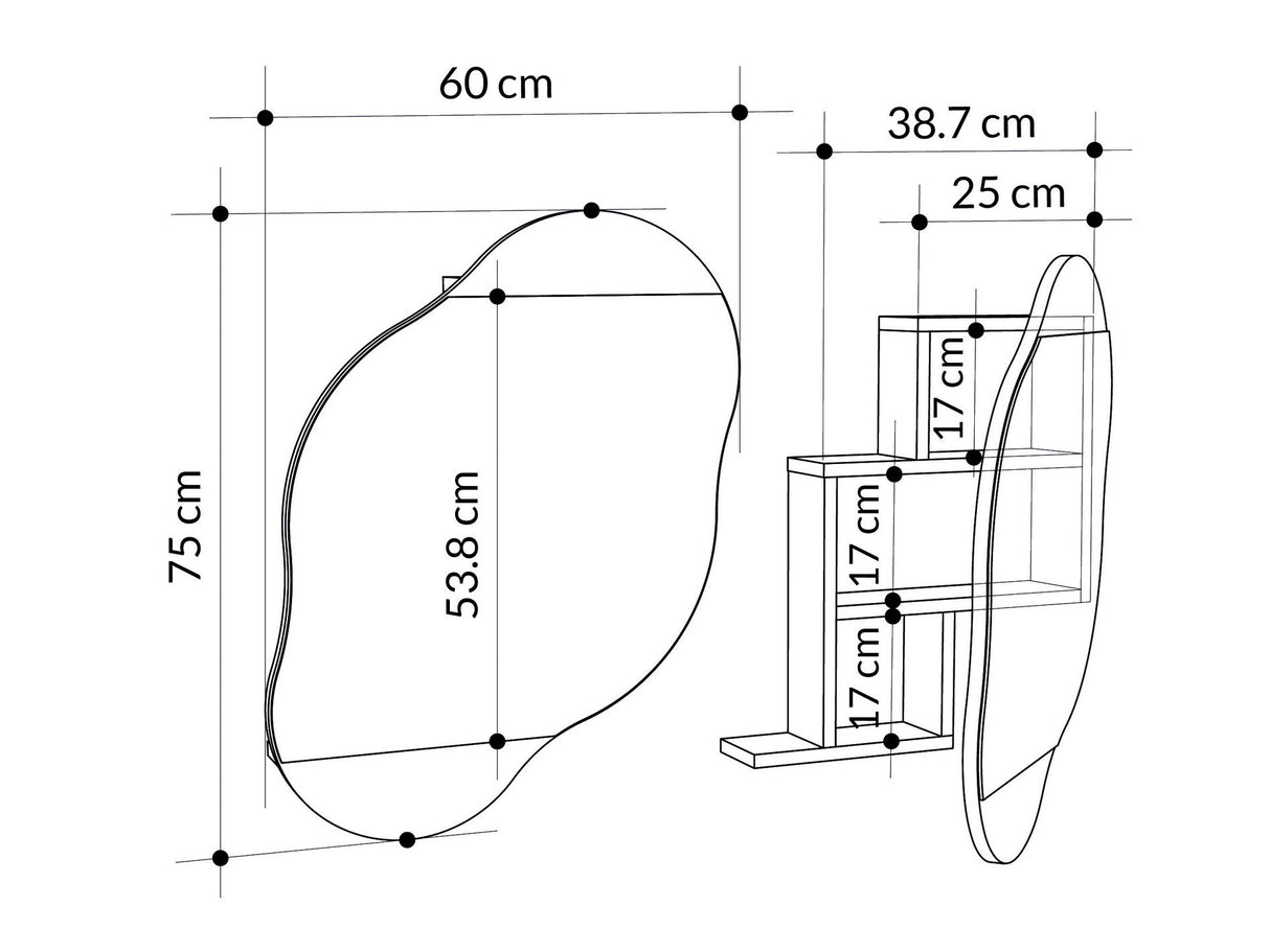 Vonios spintelė su veidrodžiu 627376