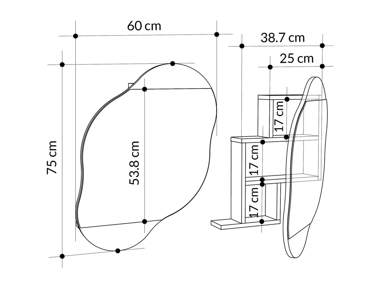 Vonios spintelė su veidrodžiu 627376