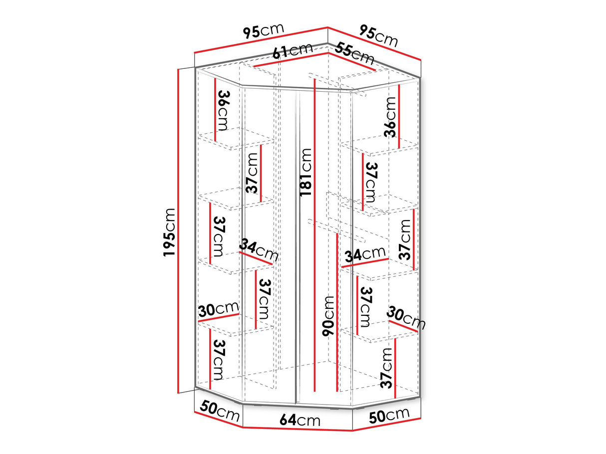 Kampinė spinta 629658