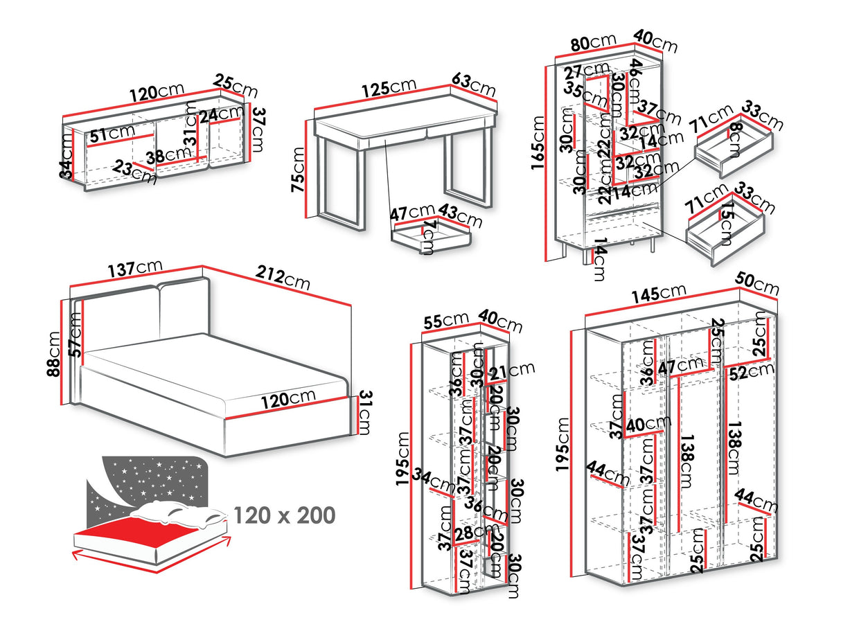 Baldų komplektas 629877