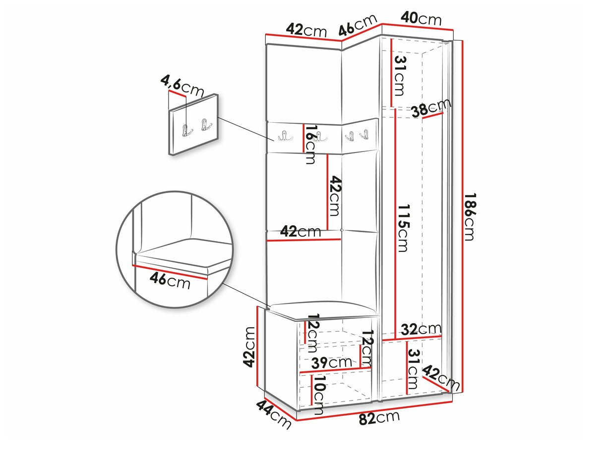 Prieškambario komplektas 474520