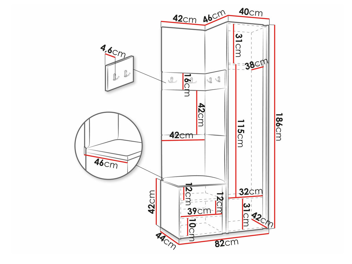 Prieškambario komplektas 474520