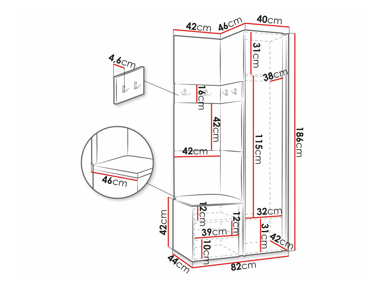 Prieškambario komplektas 474520