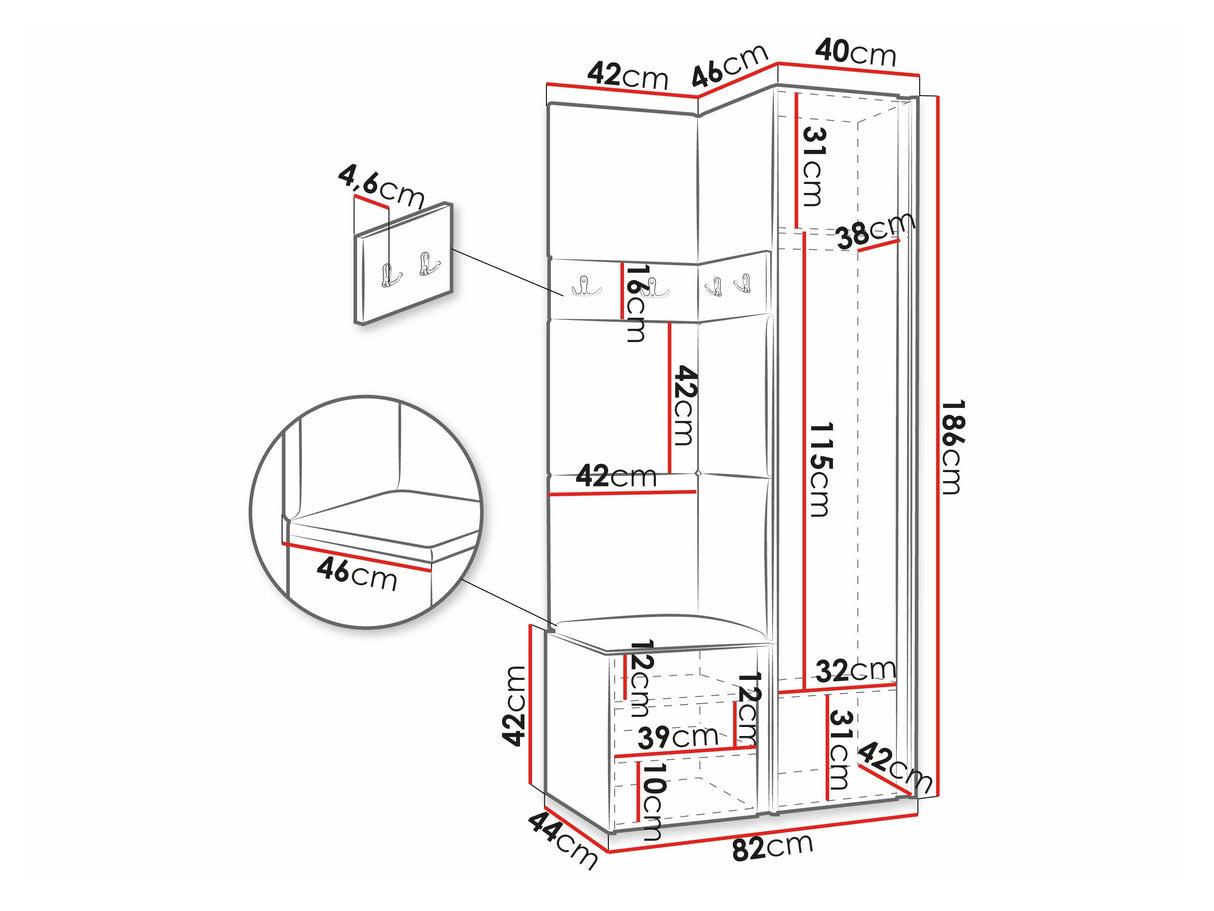 Prieškambario komplektas 474520