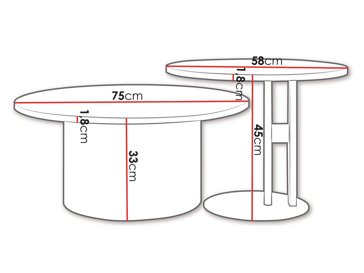 Žurnalinių staliukų komplektas 634206