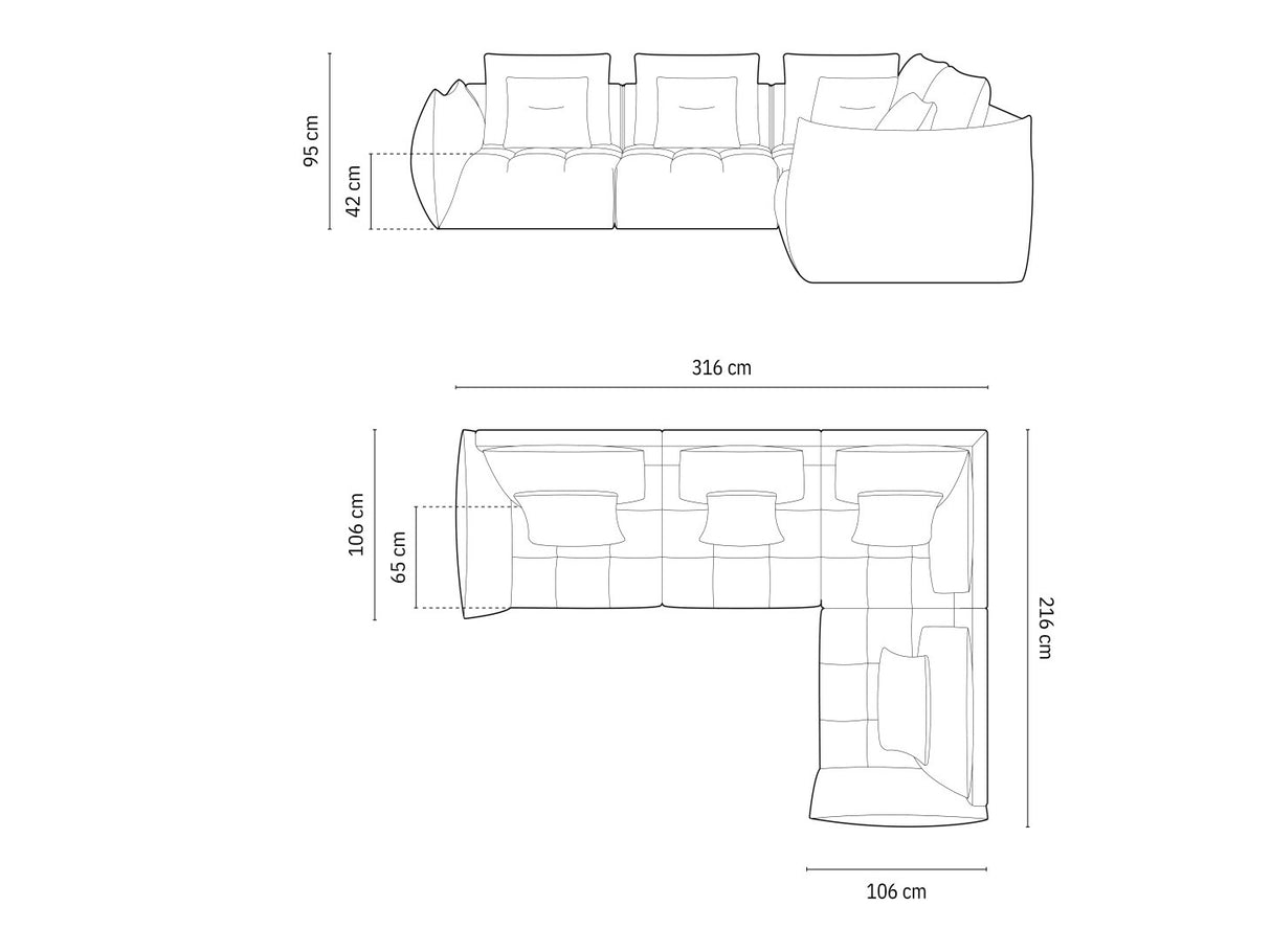 Modulinis minkštas kampas 587497
