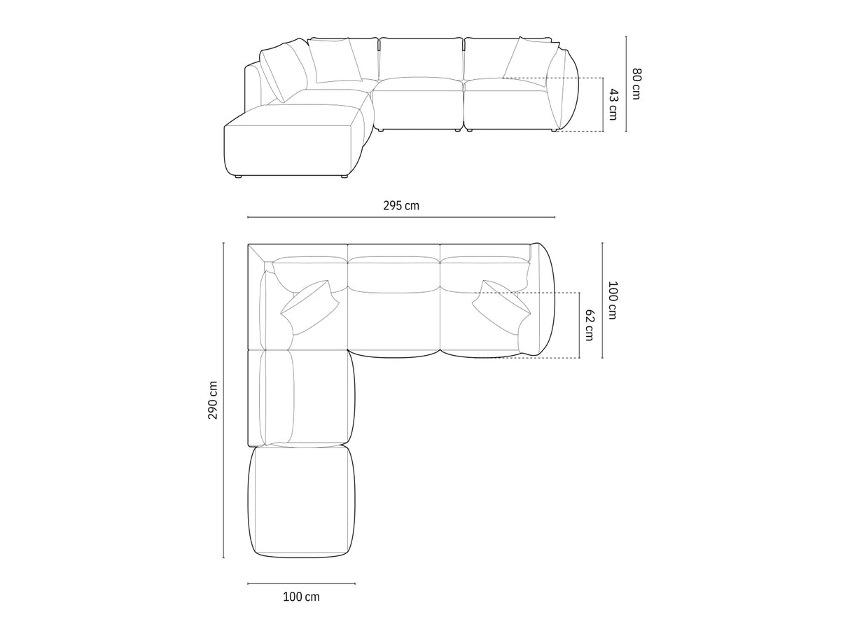 Modulinis minkštas kampas 654163