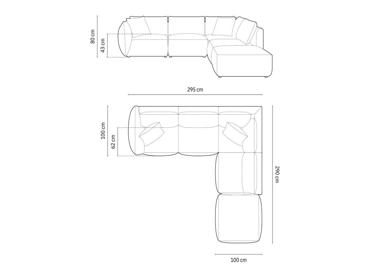Modulinis minkštas kampas 654163