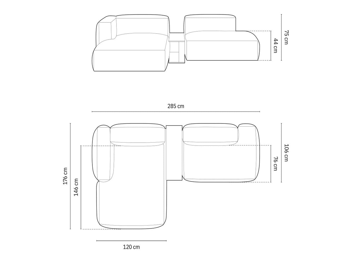 Modulinis minkštas kampas 652102